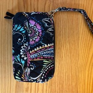Vera Bradley Black and Pink Quilted Wallet